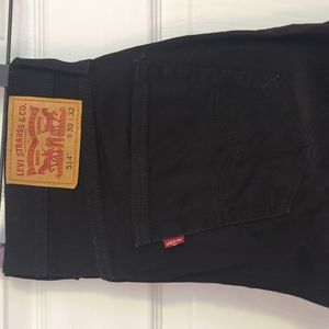 Levi's Men's 514 30x32 Straight Fit Black Jeans